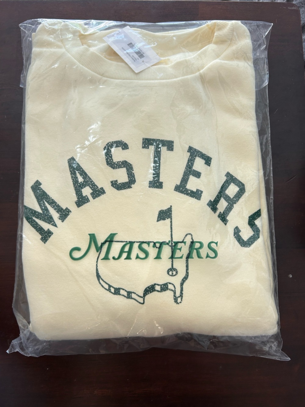 Masters Yellow Sweatshirt with Green Logo - Masters Brand